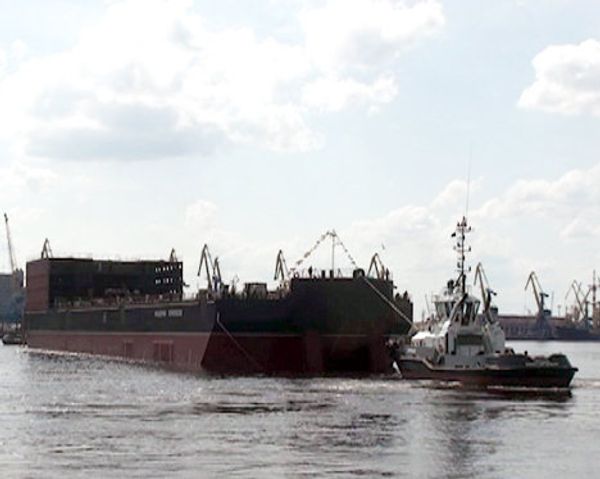 The launch ceremony for the Akademik Lomonosov floating nuclear power station (PATES) - Sputnik International