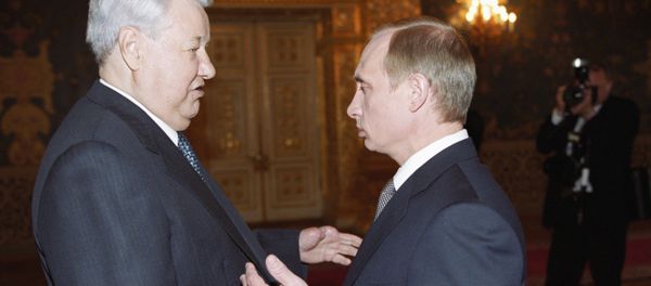 Putin and Yeltsin before the inauguration ceremony Putin and Yeltsin before the inauguration ceremony - Sputnik International