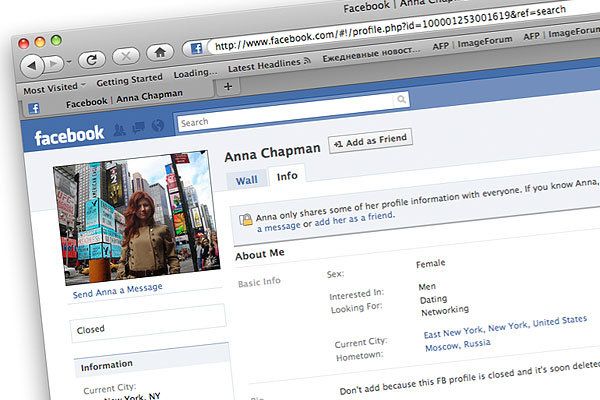 Anna Chapman's Facebook page  - Sputnik International