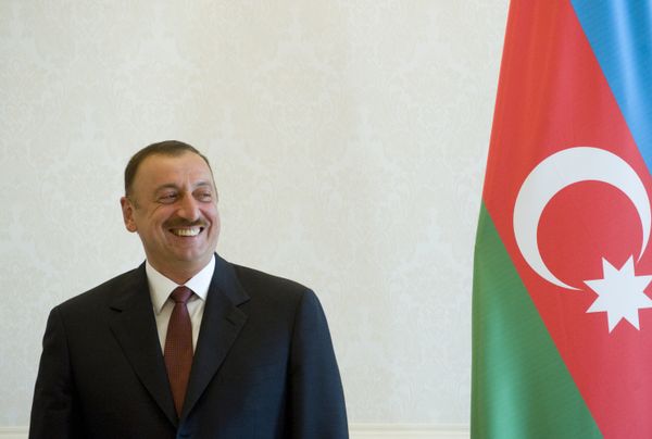 Azerbaijani Ilham Aliyev (1), Armenia's Serzh Sargsyan (2) and Russia's Dmitry Medvedev (3). Azerbaijani Ilham Aliyev (1), Armenia's Serzh Sargsyan (2) and Russia's Dmitry Medvedev (3). - Sputnik International