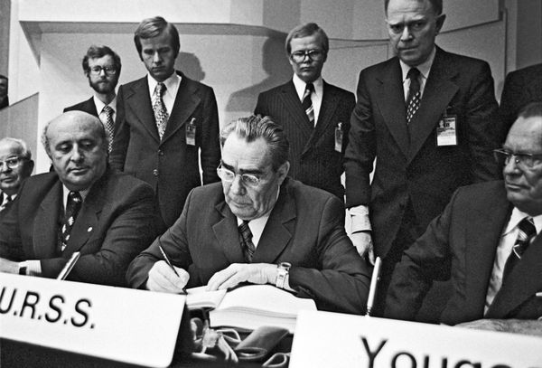 Leonid Brezhnev at Commission on Security and Cooperation in Europe (Helsinki Commission). - Sputnik International
