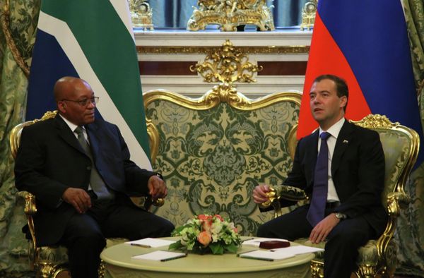 Talks between the presidents of Russia and South Africa, Dmitry Medvedev and Jacob Zuma Talks between the presidents of Russia and South Africa, Dmitry Medvedev and Jacob Zuma - Sputnik International