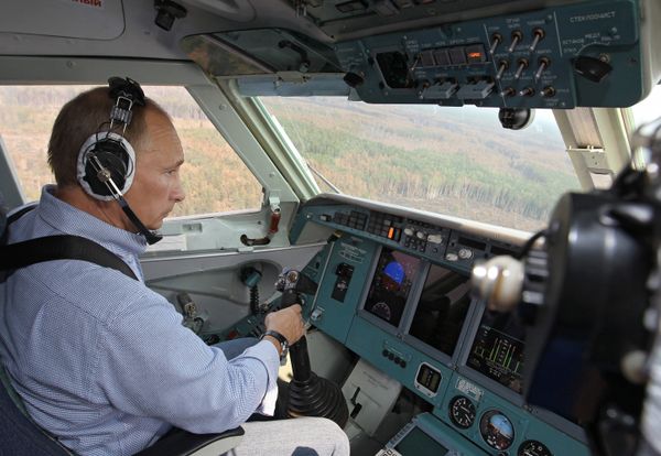 Putin puts out two wildfires in central Russia - Sputnik International