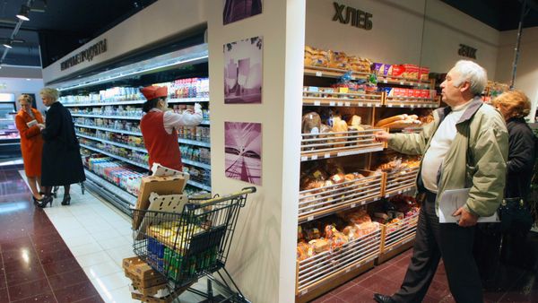 A shelf with dairy products in a Moscow supermarket - Sputnik International