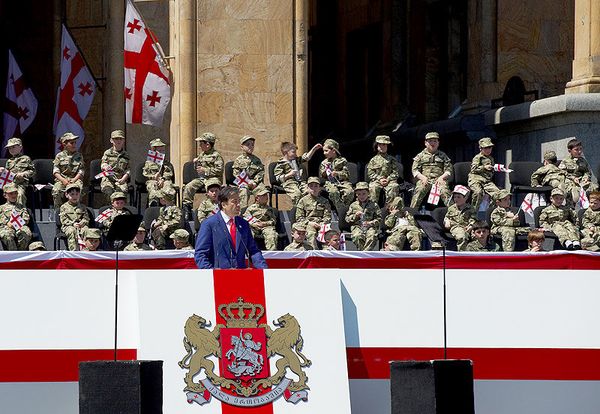 Georgian President Mikhheil Saakashvili announced his country's withdrawal from the regional grouping of ex-Soviet states after the five-day war with Russia in South Ossetia in 2008, during a public speech in the capital Tbilisi. - Sputnik International