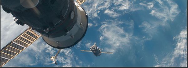 The spacecraft, carrying Russian cosmonaut Dmitry Kondratyev, ESA astronaut Paolo Nespoli and NASA astronaut Catherine Coleman, undocked from the ISS on schedule. - Sputnik International