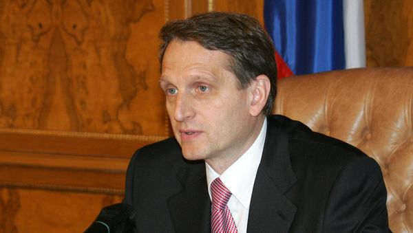 Speaker of the lower house of Russian parliament, Sergei Naryshkin Speaker of the lower house of Russian parliament, Sergei Naryshkin - Sputnik International