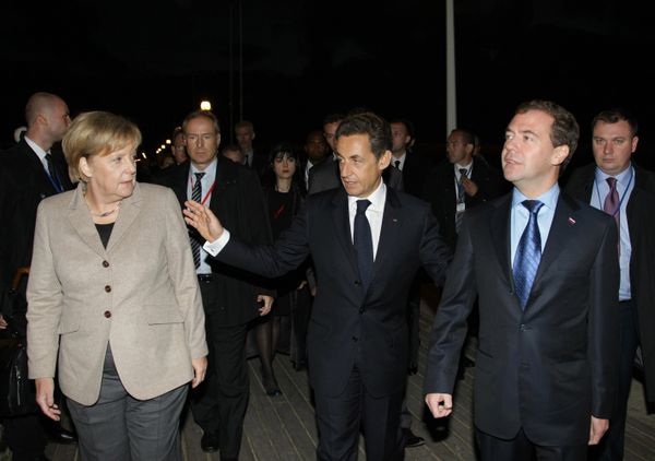 Dmitry Medvedev, Angela Merkel and Nicolas Sarkozy - Sputnik International