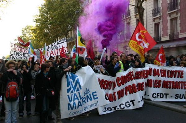 National strike over pension reform in Paris - Sputnik International