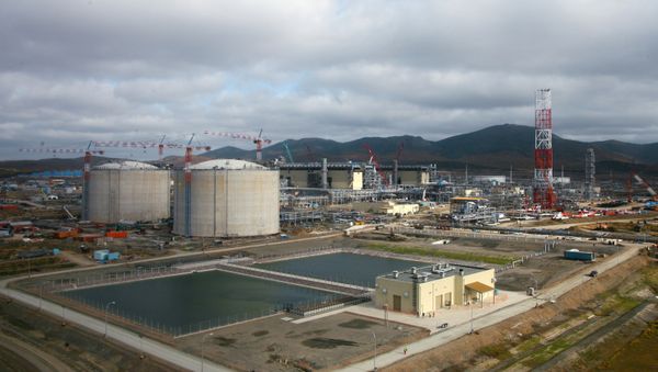Construction site of LNG plant in Russia - Sputnik International