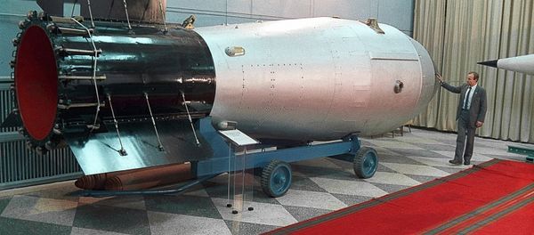 A thermonuclear bomb is displayed in the museum of nuclear weapons in the Russian Federal Nuclear Center in the Nizhny Novgorod Region - Sputnik International