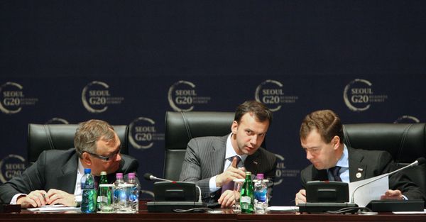 Russian delegation at the G20 summit in Seoul Russian delegation at the G20 summit in Seoul - Sputnik International