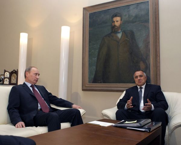 Russian Prime Minister Vladimir Putin and his Bulgarian counterpart Boiko Borisov - Sputnik International