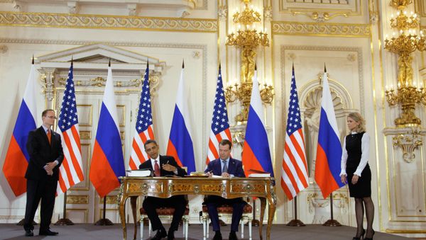 The treaty, signed this April (photo), is to be ratified simultaneously by U.S. Senate and both chambers of the Russian parliament. - Sputnik International