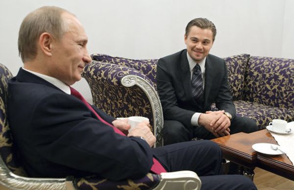 Vladimir Putin and Leonardo DiCaprio meet in St. Petersburg  - Sputnik International
