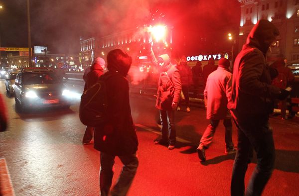 The fans blocked Leningradskoye Highway in Moscow The fans blocked Leningradskoye Highway in Moscow - Sputnik International