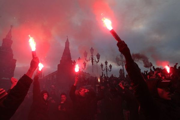 Moscow police clash with protestors of Spartak Moscow fan death - Sputnik International