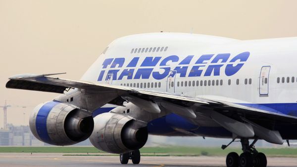 A Transaero aircraft stands parked at Sheremetyevo Airport in Moscow. - Sputnik International