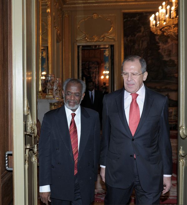 Russian Foreign Minister Sergei Lavrov and his Sudanese counterpart Ali Karti Russian Foreign Minister Sergei Lavrov and his Sudanese counterpart Ali Karti - Sputnik International