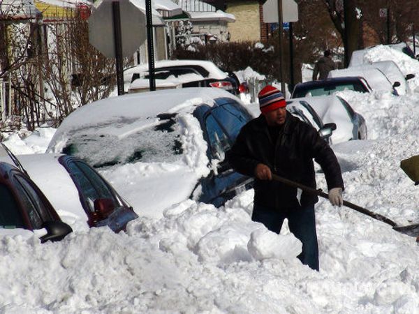 Snow blankets New York City - Sputnik International