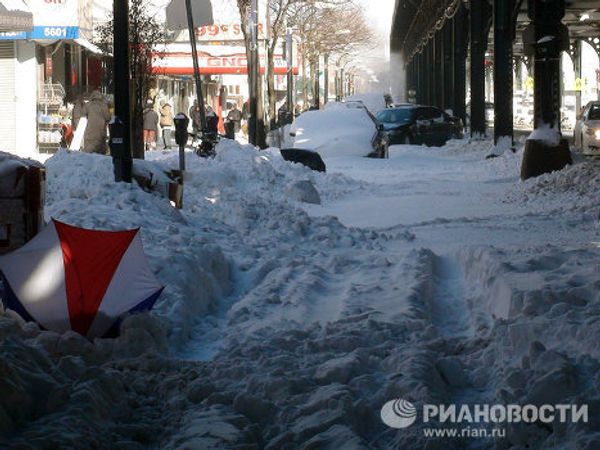 Snow blankets New York City - Sputnik International