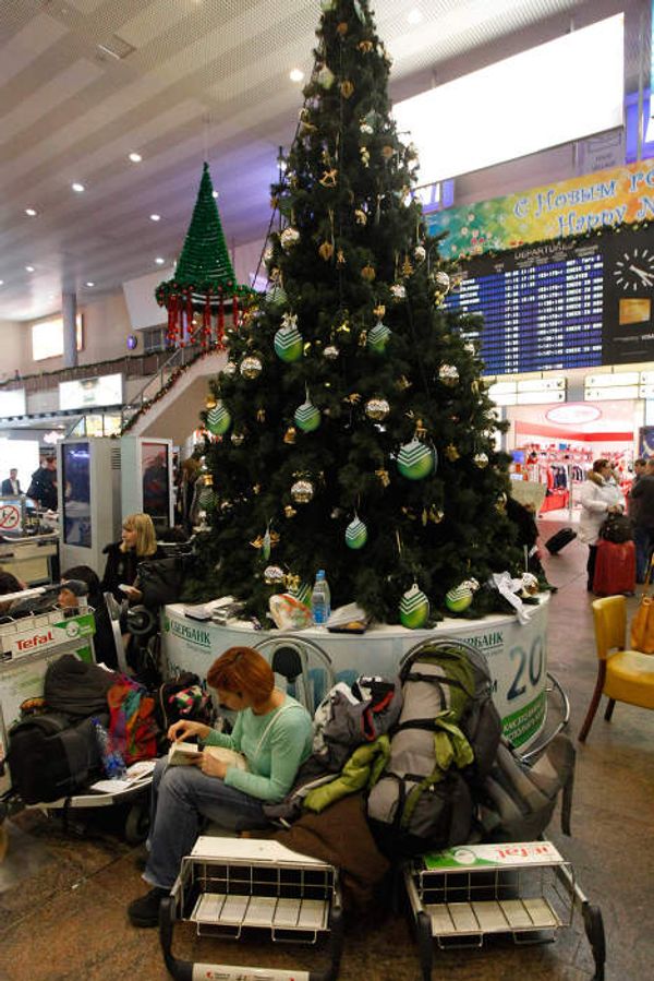 Passengers wait for flights at Sheremetyevo airport Passengers wait for flights at Sheremetyevo airport - Sputnik International