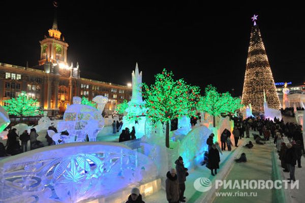Ice town in Yekaterinburg Ice town in Yekaterinburg - Sputnik International