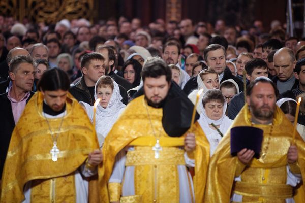 More than 5,000 people attended Patriarch Kirill's service in the Christ the Savior Cathedral. More than 5,000 people attended Patriarch Kirill's service in the Christ the Savior Cathedral. - Sputnik International