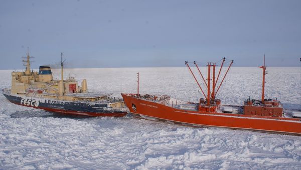 Icebreakers rescue ships trapped in the Sea of Okhotsk - Sputnik International