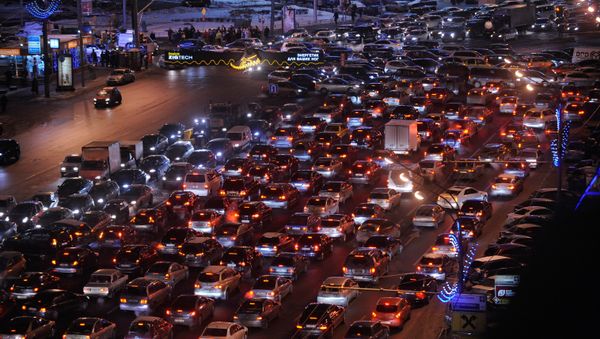 Traffic jam on the Moscow Garden Ring road. - Sputnik International
