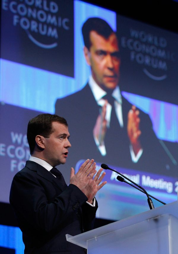 Dmitry Medvedev attends World Economic Forum in Davos - Sputnik International