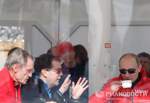 Medvedev and Putin visit Rosa Khutor Alpine Ski Center - Sputnik International