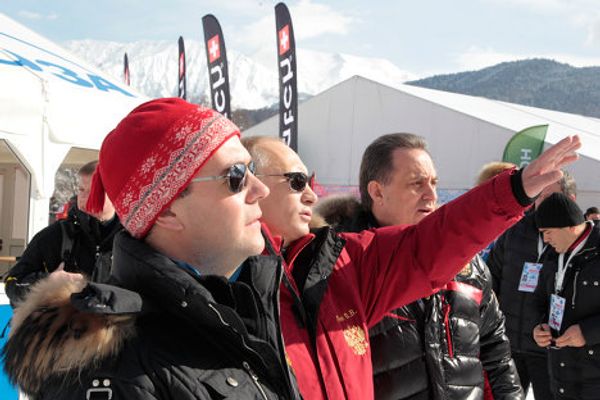 Medvedev and Putin visit Rosa Khutor Alpine Ski Center - Sputnik International