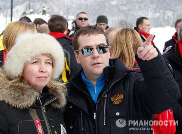 Medvedev and Putin visit Rosa Khutor Alpine Ski Center - Sputnik International