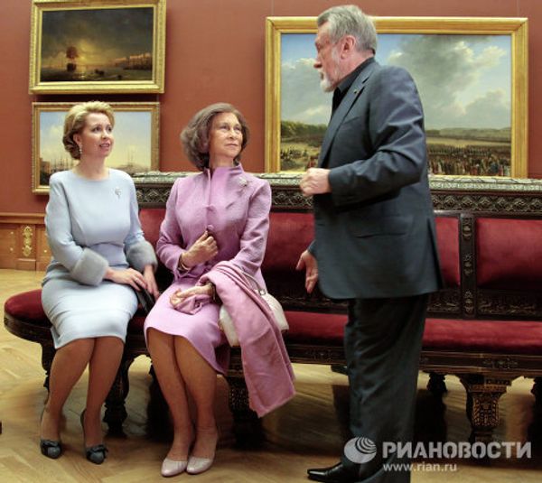 Russian first couple and Spanish royal couple visit St. Petersburg museums - Sputnik International