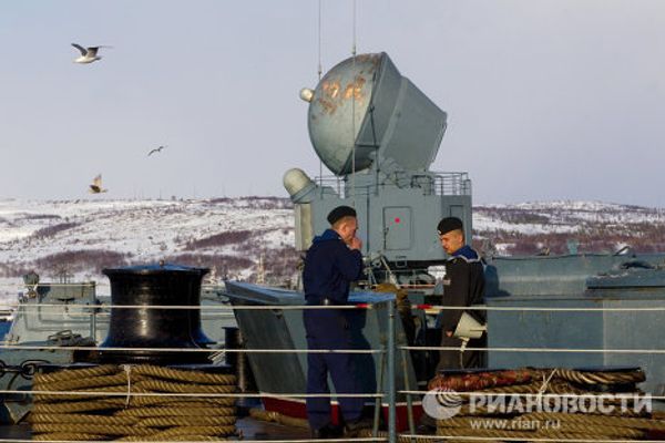 Russian Northern Fleet exercises in Barents Sea Russian Northern Fleet exercises in Barents Sea - Sputnik International