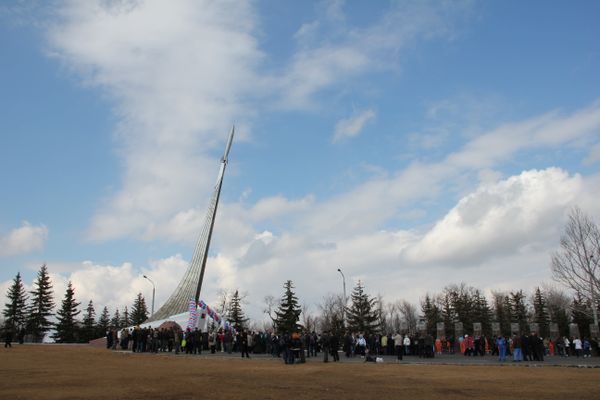 Soviet monument in honor of Gagarin landing site near Saratov Soviet monument in honor of Gagarin landing site near Saratov - Sputnik International