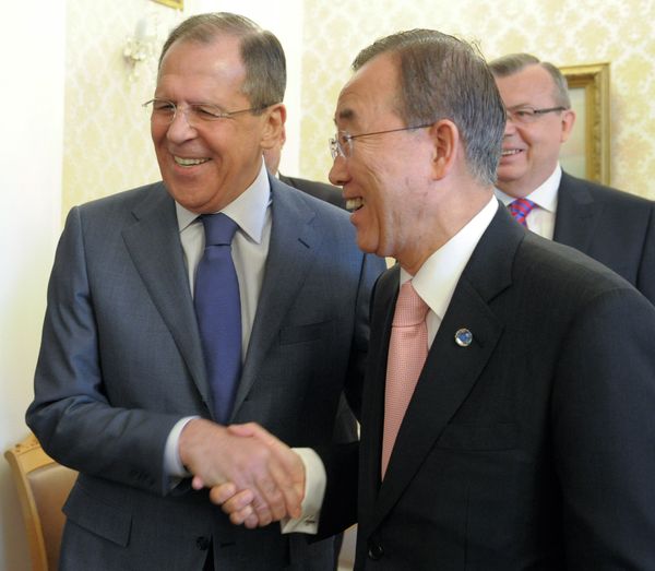 Ban Ki-moon is meeting with Sergei Lavrov Ban Ki-moon is meeting with Sergei Lavrov - Sputnik International