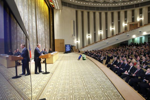 Russian Prime Minister Vladimir Putin during a joint meeting of the Economic Development and Finance Ministries - Sputnik International