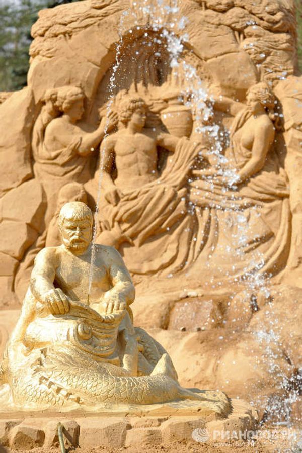 Sand copies of world-famous fountains Sand copies of world-famous fountains - Sputnik International