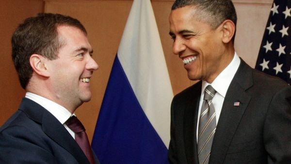 Dmitry Medvedev and Barack Obama - Sputnik International