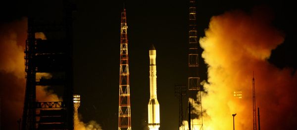 Launch of carrier rocket Proton-M with DM upper stage and a cluster of 3 Glonass-M spacecrafts from Baikonur spaceport - Sputnik International