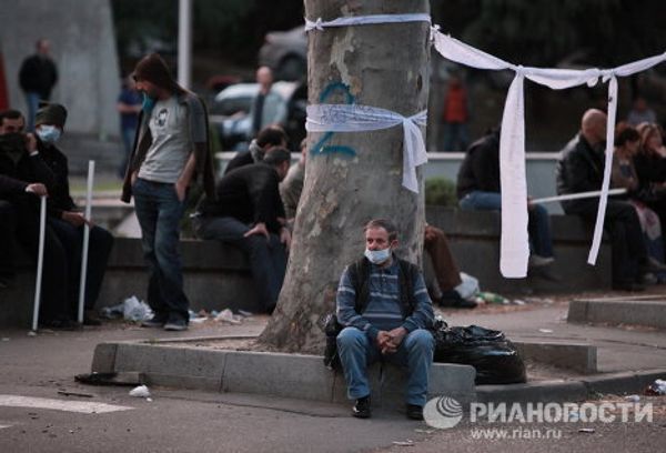 Georgian opposition protests continue Georgian opposition protests continue - Sputnik International
