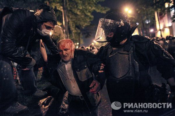 Crackdown of opposition meeting in Tbilisi Crackdown of opposition meeting in Tbilisi - Sputnik International
