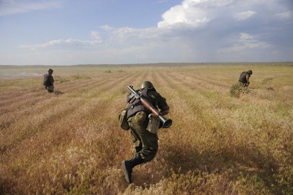 Caspian Flotilla’s Marine battalion holds exercise - Sputnik International