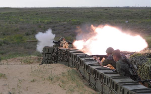 Caspian Flotilla’s Marine battalion holds exercise - Sputnik International