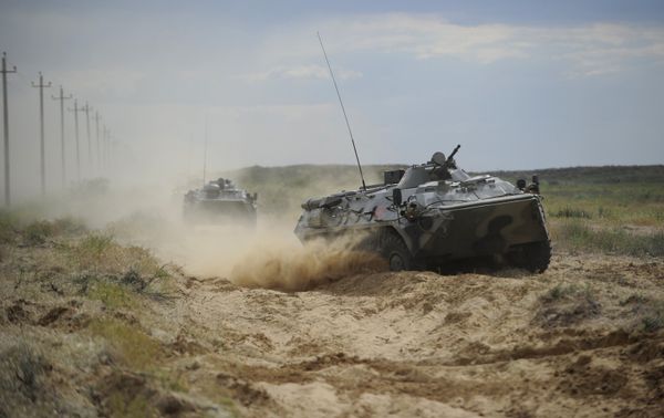 Caspian Flotilla’s Marine battalion holds exercise - Sputnik International