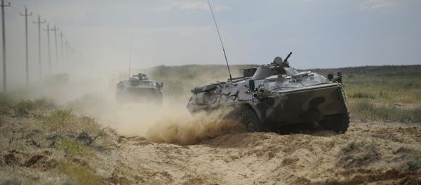 Caspian Flotilla marine corps battalion drill - Sputnik International