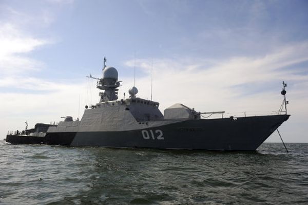Caspian Flotilla’s Marine battalion holds exercise - Sputnik International