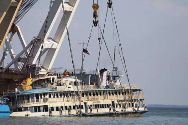 The worn-out Bulgaria cruise ship sank during a storm in the Volga River in the Republic of Tatarstan on July 10, killing 122 people - Sputnik International